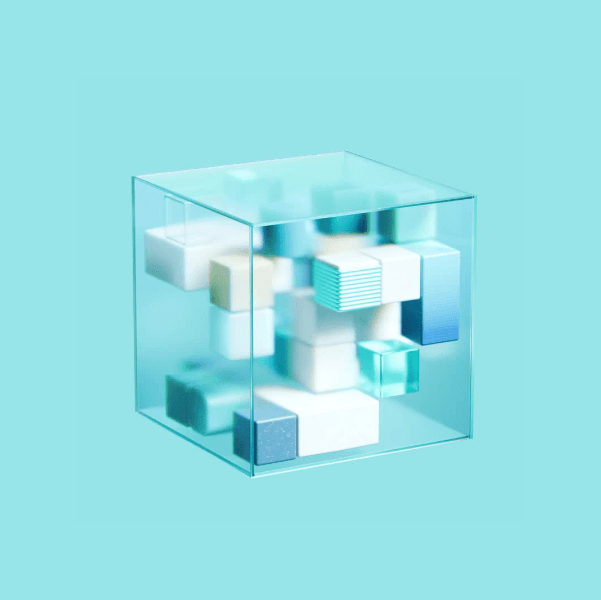 Technology 3D cube